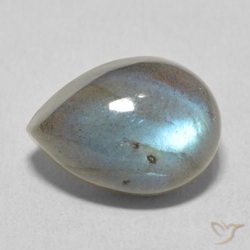 7.36ct Naturel Multicolore Labradorite, En forme de poire, Translucide