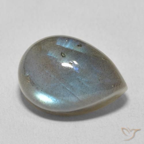 Labradorite Multicolore naturelle En forme de poire, 7.36 ct, Translucide