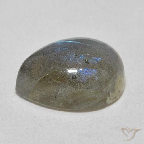 Labradorite Multicolore naturelle En forme de poire, 7.36 ct, Translucide