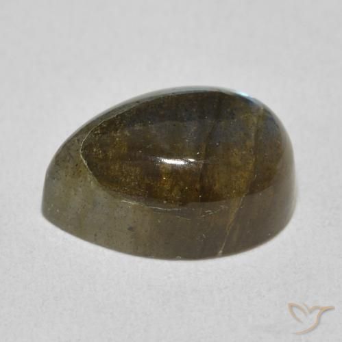 Labradorite Multicolore naturelle En forme de poire, 7.21 ct, Translucide
