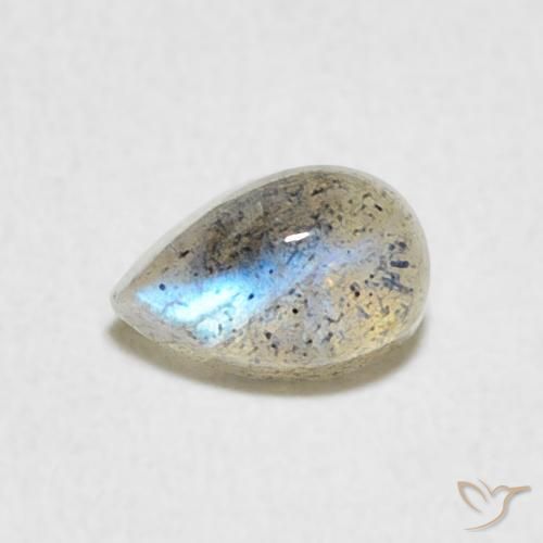 0.55ct Naturel Multicolore Labradorite, En forme de poire, Translucide