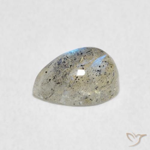 Labradorite Multicolore naturelle En forme de poire, 0.55 ct, Translucide