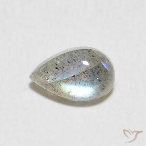 0.47ct Naturel Multicolore Labradorite, En forme de poire, Translucide