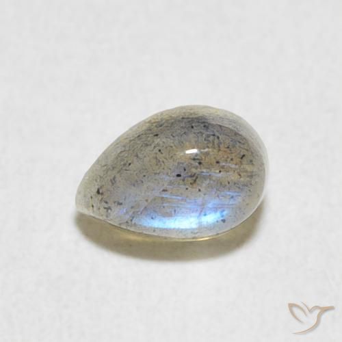 Labradorite Multicolore naturelle En forme de poire, 0.56 ct, Translucide