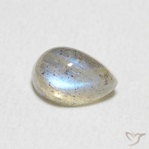Labradorite Multicolore naturelle En forme de poire, 0.56 ct, Translucide