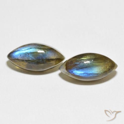 7.68ctw Naturel Multicolore Labradorite, Marquise, Translucide