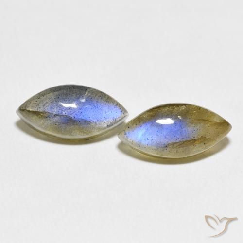 7.33ctw Naturel Multicolore Labradorite, Marquise, Translucide