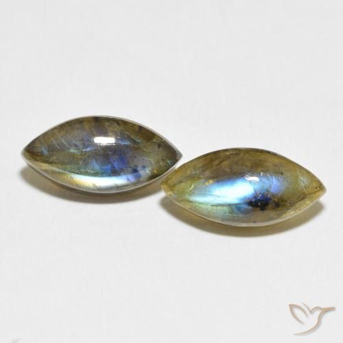 6.86ctw Naturel Multicolore Labradorite, Marquise, Translucide