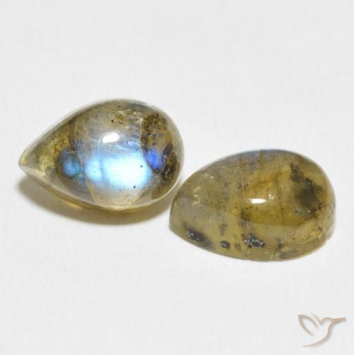Shop natural 5.04ct Multicolore Labradorite gems, En forme de poire, from Madagascar at GemSelect. In stock, global shipping!