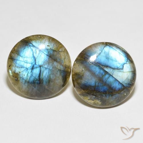 64.36ctw Naturel Multicolore Labradorite, Tour, Translucide