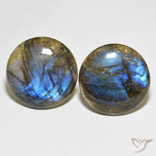 62.21ctw Naturel Multicolore Labradorite, Tour, Translucide
