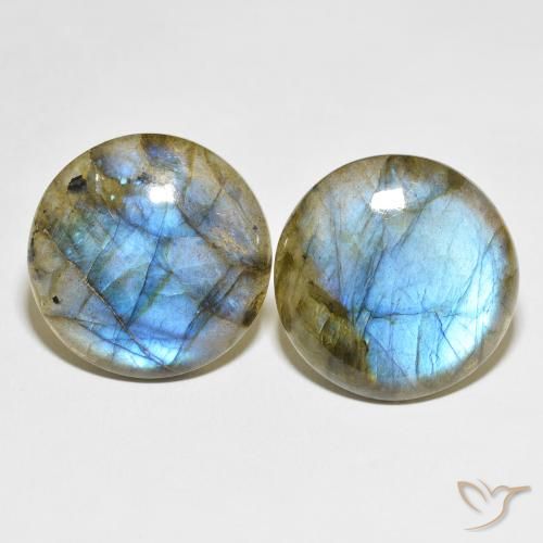 60.73ctw Naturel Multicolore Labradorite, Tour, Translucide