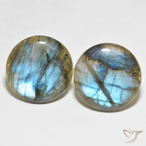 65.31ctw Naturel Multicolore Labradorite, Tour, Translucide