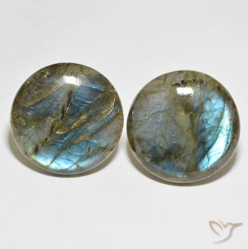 67.62ctw Naturel Multicolore Labradorite, Tour, Translucide