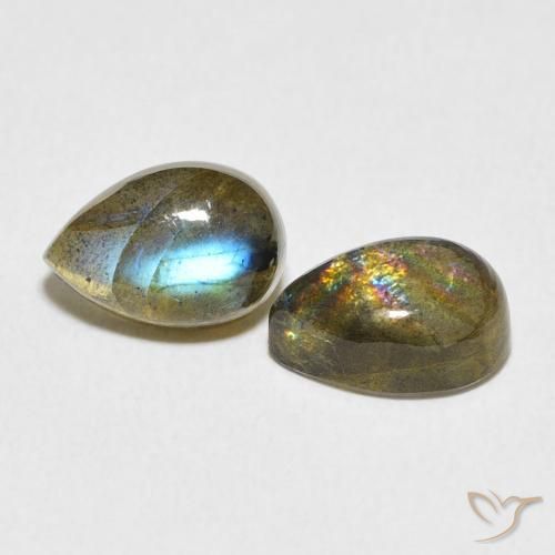 Shop natural 5.22ct Multicolore Labradorite gems, En forme de poire, from Madagascar at GemSelect. In stock, global shipping!