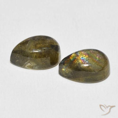 Shop natural 5.22ct Multicolore Labradorite gems, En forme de poire, from Madagascar at GemSelect. In stock, global shipping!