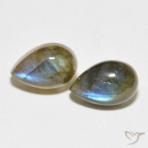 Shop natural 8.52ct Multicolore Labradorite gems, En forme de poire, from Madagascar at GemSelect. In stock, global shipping!
