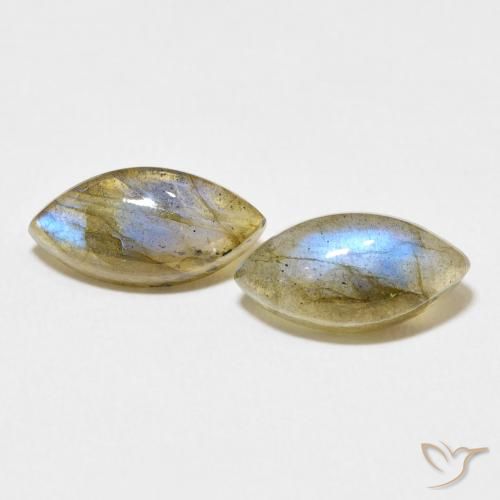 4.70ctw Naturel Multicolore Labradorite, Marquise, Translucide