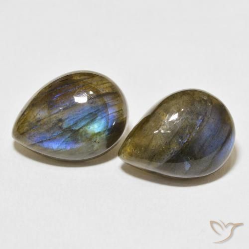 Shop natural 19.45ct Multicolore Labradorite gems, En forme de poire, from Madagascar at GemSelect. In stock, global shipping!