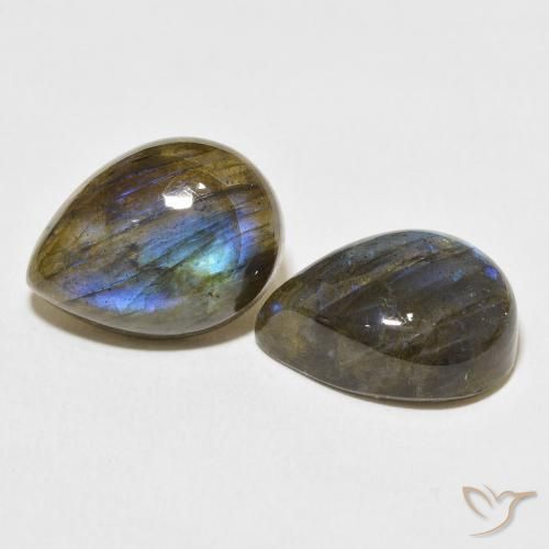 Shop natural 19.45ct Multicolore Labradorite gems, En forme de poire, from Madagascar at GemSelect. In stock, global shipping!