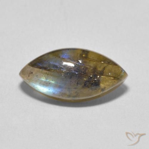 3.55ct Naturel Multicolore Labradorite, Marquise, Translucide