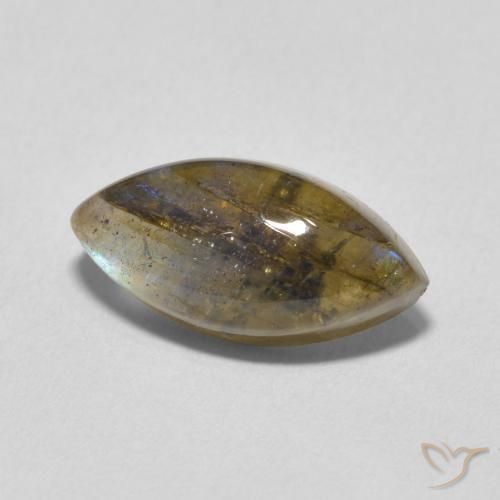 Labradorite Multicolore naturelle Marquise, 3.55 ct, Translucide