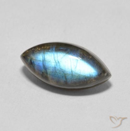 Labradorite Multicolore naturelle Marquise, 3.91 ct, Translucide