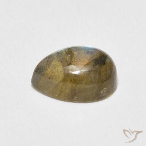 Labradorite Multicolore naturelle En forme de poire, 2.45 ct, Translucide