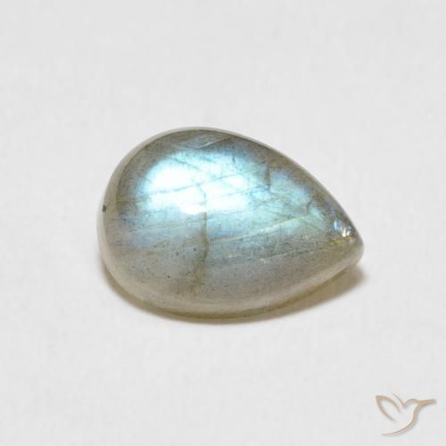 2.40ct Naturel Multicolore Labradorite, En forme de poire, Translucide