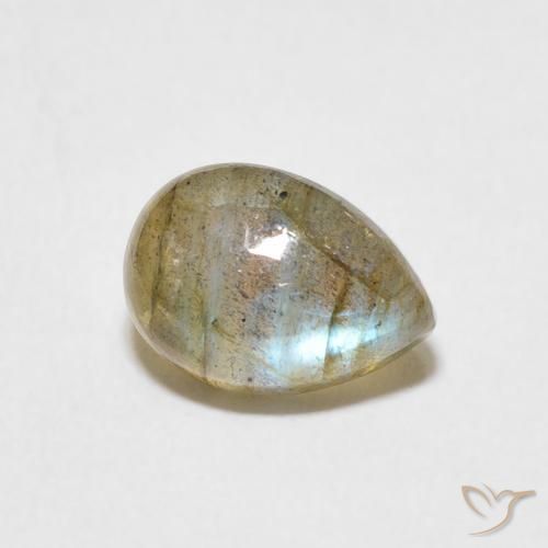 Labradorite Multicolore naturelle En forme de poire, 2.44 ct, Translucide