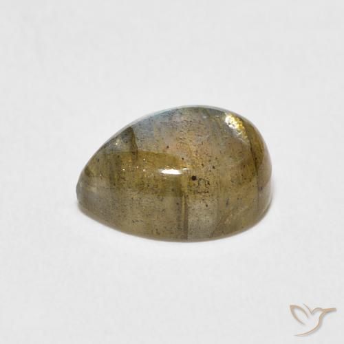 Labradorite Multicolore naturelle En forme de poire, 2.44 ct, Translucide
