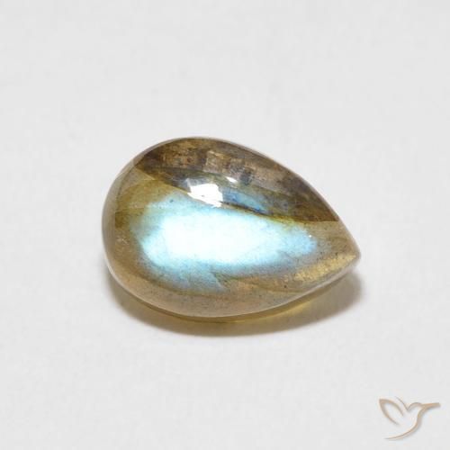 Labradorite Multicolore naturelle En forme de poire, 2.67 ct, Translucide