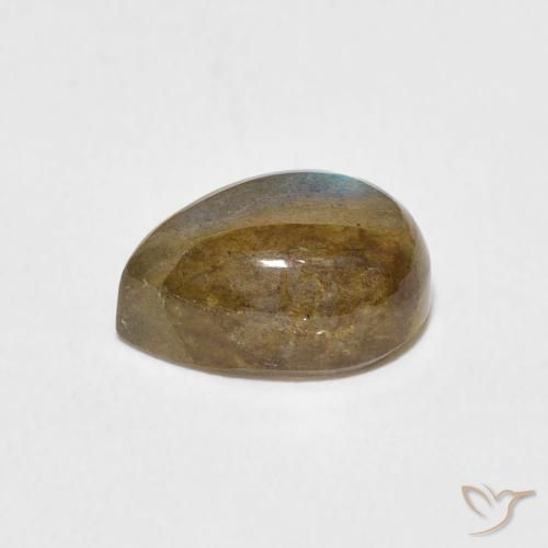 Labradorite Multicolore naturelle En forme de poire, 2.67 ct, Translucide
