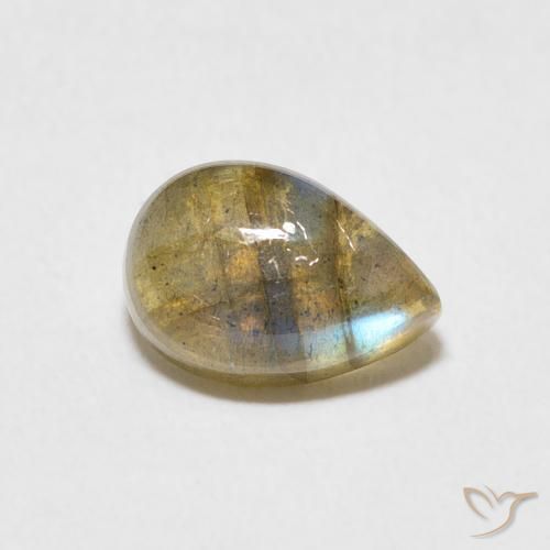 Labradorite Multicolore naturelle En forme de poire, 2.43 ct, Translucide