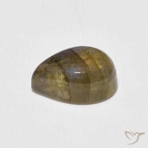 Labradorite Multicolore naturelle En forme de poire, 2.43 ct, Translucide