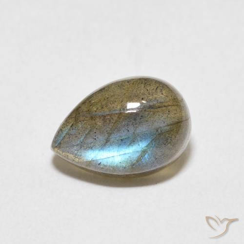 2.78ct Naturel Multicolore Labradorite, En forme de poire, Translucide