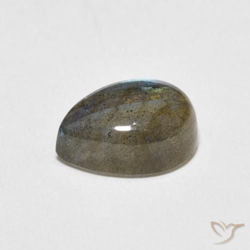 Labradorite Multicolore naturelle En forme de poire, 2.78 ct, Translucide