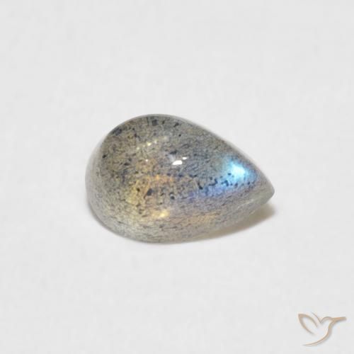 Labradorite Multicolore naturelle En forme de poire, 0.51 ct, Translucide