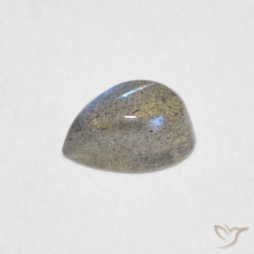 Labradorite Multicolore naturelle En forme de poire, 0.51 ct, Translucide