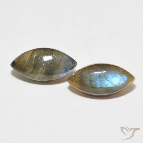 6.64ctw Naturel Multicolore Labradorite, Marquise, Translucide