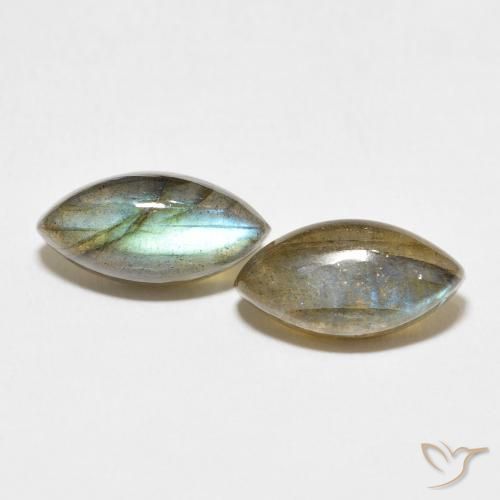 8.07ctw Naturel Multicolore Labradorite, Marquise, Translucide