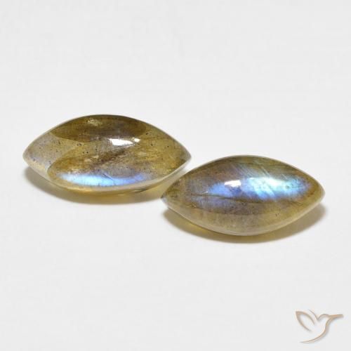 7.28ctw Naturel Multicolore Labradorite, Marquise, Translucide
