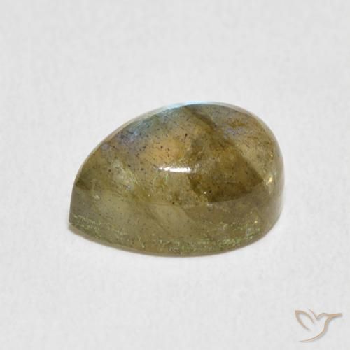 Labradorite Multicolore naturelle En forme de poire, 2.84 ct, Translucide