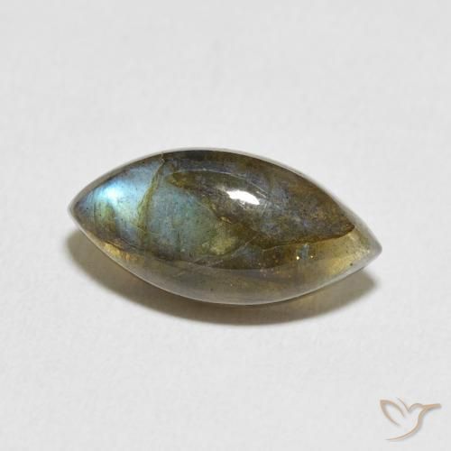 Labradorite Multicolore naturelle Marquise, 5.28 ct, Translucide