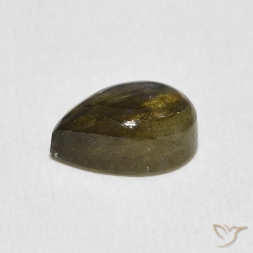 Labradorite Multicolore naturelle En forme de poire, 1.63 ct, Translucide