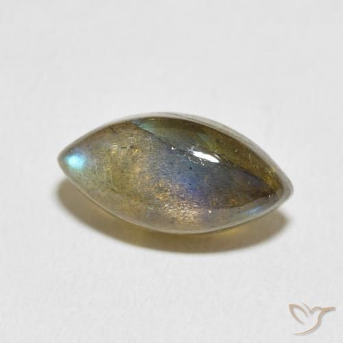 Labradorite Multicolore naturelle Marquise, 5.66 ct, Translucide