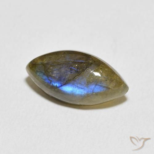 Labradorite Multicolore naturelle Marquise, 5.25 ct, Translucide