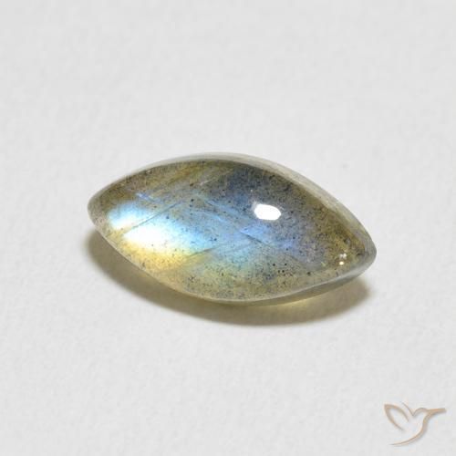 Labradorite Multicolore naturelle Marquise, 2.45 ct, Translucide