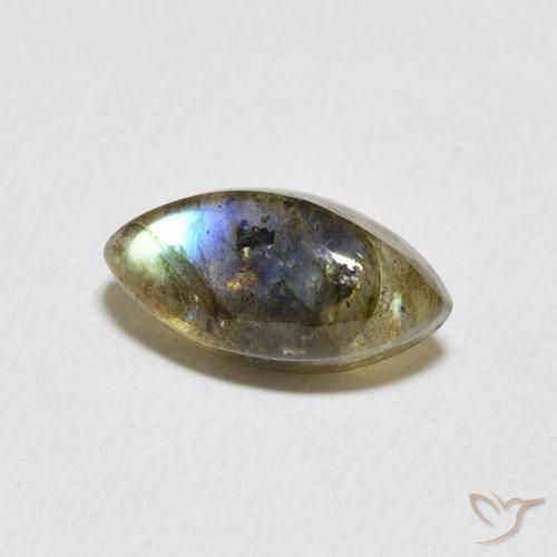 Labradorite Multicolore naturelle Marquise, 2.38 ct, Translucide
