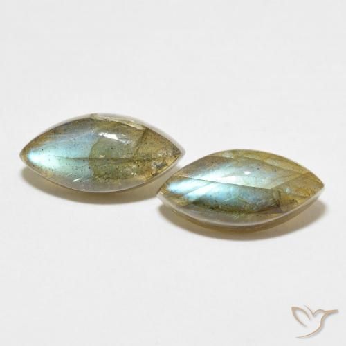 7.06ctw Naturel Multicolore Labradorite, Marquise, Translucide